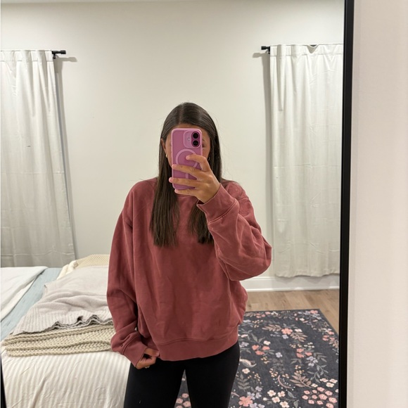 TNA Tops - TNA Cozy Fleece in Warm Pink